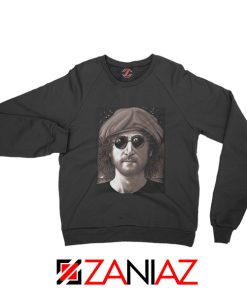 John Lennon Imagine Sweatshirt The Beatles Band Music Sweatshirt Black