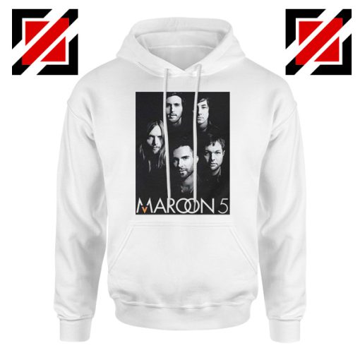 Maroon 5 Band Face Logo Hoodie Adam Levine Maroon 5 Hoodie White