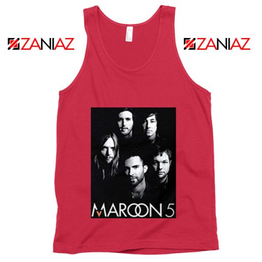 Maroon 5 Band Face Logo Tank Top Adam Levine Maroon 5 Tank Top Red