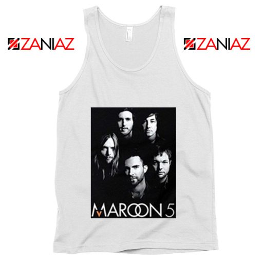 Maroon 5 Band Face Logo Tank Top Adam Levine Maroon 5 Tank Top White