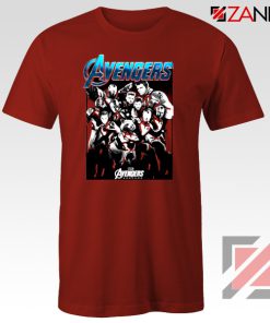 Marvel Avengers Endgame Group Best Tshirt Size S-3XL Red