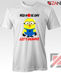 Minion Red Nose Day T-Shirt Funny Minion Tshirts Size S-3XL White