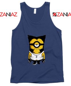 Minion Wolverine Tank Tops Funny Minion Tank Top Size S-3XL Navy Blue