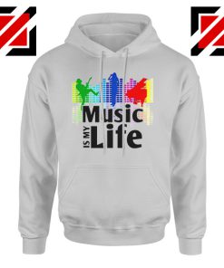 Music is My Life Hoodie Nightclubs Music Cheap Hoodie Size S-2XL Grey