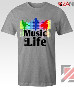 Music is My Life T-Shirt Nightclubs Music Cheap Tee Shirt Size S-3XL Grey