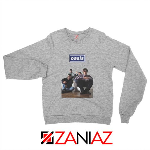 Oasis Band Members Sweatshirt Oasis Music Band Sweatshirt Grey