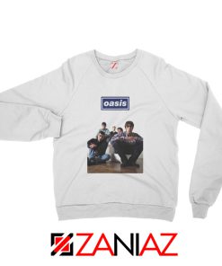 Oasis Band Members Sweatshirt Oasis Music Band Sweatshirt White