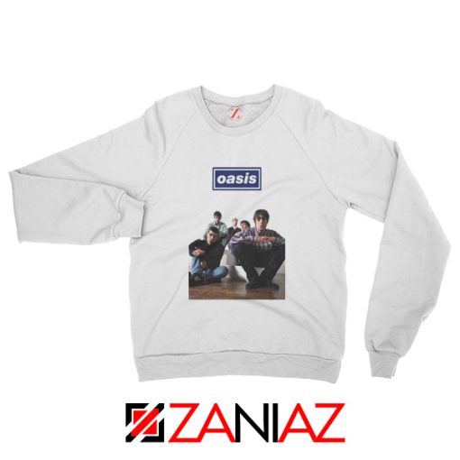 Oasis Band Members Sweatshirt Oasis Music Band Sweatshirt White