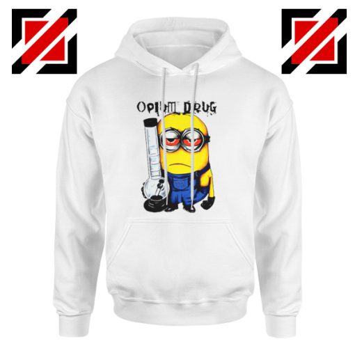 Opium Drug Minion Hoodie Funny Minion Hoodie Size S-2XL White