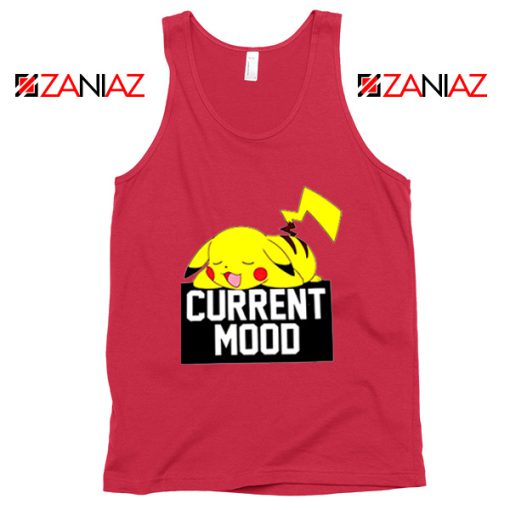 Funny Pikachu Current Mood Sleep Tank Top