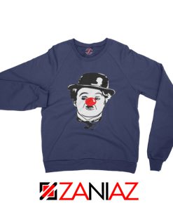 Red Nose Day Charlie Chaplin Sweatshirt Comic Relief Sweatshirt Navy