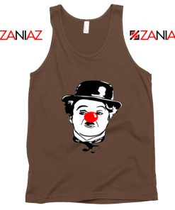 Red Nose Day Charlie Chaplin Tank Top Comic Relief Tank Top Size S-3XL Brown