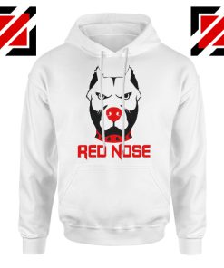 Red Nose Day Pitbull Dog Hoodie Comic Relief Hoodie Size S-2XL White