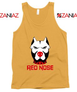 Funny Pitbull Dog Red Nose Day Tank Top