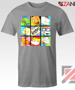 Rugrats Character Grid Sport Grey T-Shirt