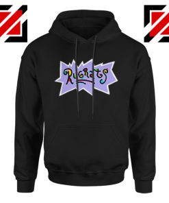 Rugrats Logo Hoodie Nickelodeon Cheap Hoodie Size S-2XL Black