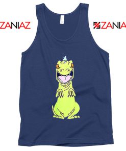 Rugrats Reptar Tank Top Nickelodeon Reptar Cartoon Tank Top Navy