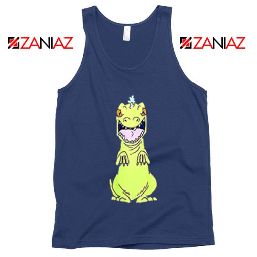 Rugrats Reptar Tank Top Nickelodeon Reptar Cartoon Tank Top Navy