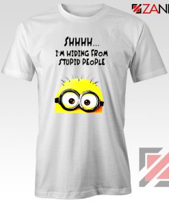 Funny Minion I’m Hiding From Stupid People T-Shirt