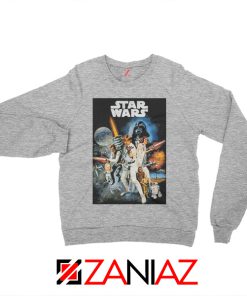 Star Wars A New Hope Sweatshirt Star Wars Movie Sweatshirt Size S-2XL Grey