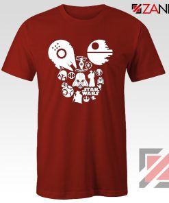 Star Wars Disney Mickey Head T-Shirts Disney Family Tshirt Red