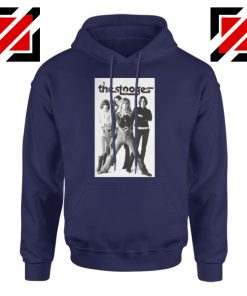 The Stooges Iggy Pop American Music Band Cheap Best Hoodie Navy Blue