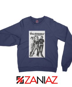 The Stooges Iggy Pop American Music Band Cheap Best Sweatshirt Navy Blue