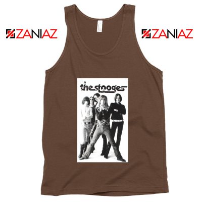 The Stooges Iggy Pop American Music Band Cheap Best Tank Top Brown