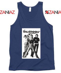 The Stooges Iggy Pop American Music Band Cheap Best Tank Top Navy Blue