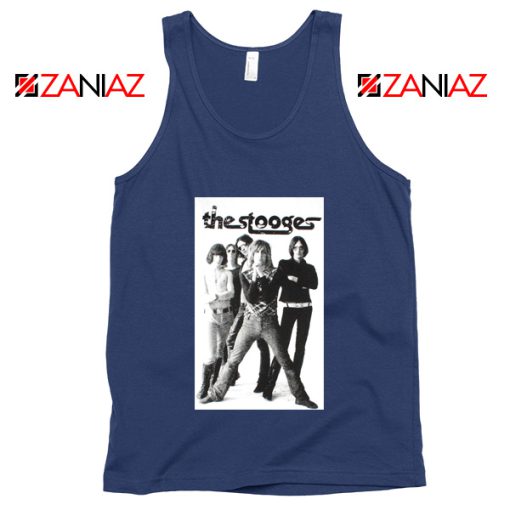 The Stooges Iggy Pop American Music Band Cheap Best Tank Top Navy Blue