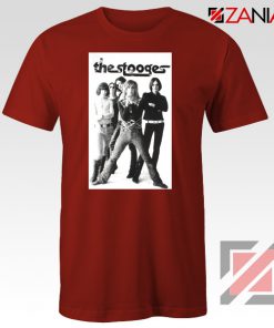 The Stooges Iggy Pop American Music Band Cheap Best Tee Shirt Red