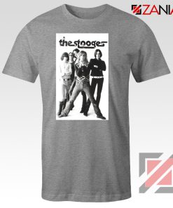 The Stooges Iggy Pop American Music Band Cheap Best Tee Shirt Sport Grey