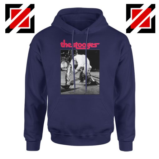 The Stooges Performing Men Hoodie American Music Concert Hoodie Navy