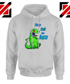 They Call Me Reptar Hoodie Reptar Rugrats Hoodie Size S-2XL Grey