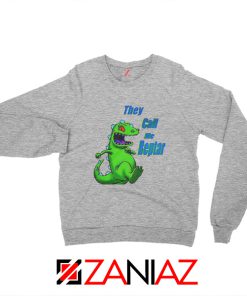 They Call Me Reptar Sweatshirt Reptar Rugrats Sweatshirt Size S-2XL Sport Grey