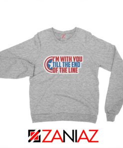 Winter Soldier I With You Till The End Of The Line Sweatshirt Size S-2XL Grey