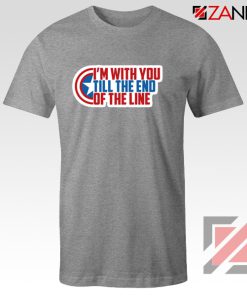 Winter Soldier I With You Till The End Of The Line T-Shirt Size S-3XL Sport Grey