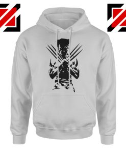 Wolverine Hoodie Marvel Comics Men's Hoodie Size S-2XL Grey