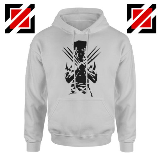 Wolverine Hoodie Marvel Comics Men's Hoodie Size S-2XL Grey