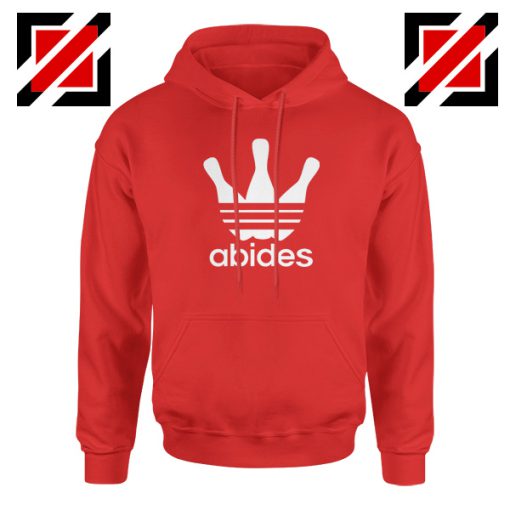 Abides Adidas Parody Hoodie The Big Lebowski Movie Hoodie Size S-2XL Red