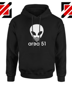 Area 51 Alien Hoodie 3 Stripe Adidas Logo Parody Hoodie Size S-2XL Black