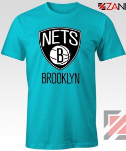 Best Gift Brooklyn Nets Logo T-Shirt NBA Tee Shirt Size S-3XL Light Blue