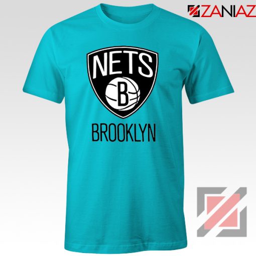 Best Gift Brooklyn Nets Logo T-Shirt NBA Tee Shirt Size S-3XL Light Blue