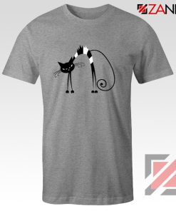 Black Line Scary Cat T-Shirt