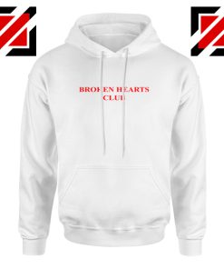 Broken Hearts Club Hoodie Funny Women Hoodie Size S-2XL White