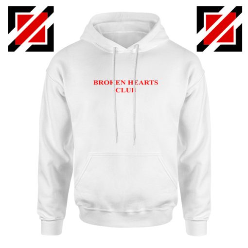 Broken Hearts Club Hoodie Funny Women Hoodie Size S-2XL White