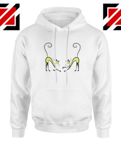 Cheap Kitten Twins Hoodie Cat Lover Gift Hoodie Size S-2XL White