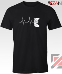 Heartbeat Gamer T-Shirt Video Game Lover Gift Tee Shirt Size S-3XL Black