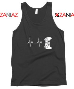 Heartbeat Gamer Tank Top Video Game Lover Gift Tank Top Size S-3XL Black