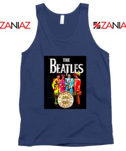 Lonely Hearts Band Tank Top The Beatles Tank Top Size S-3XL Navy Blue